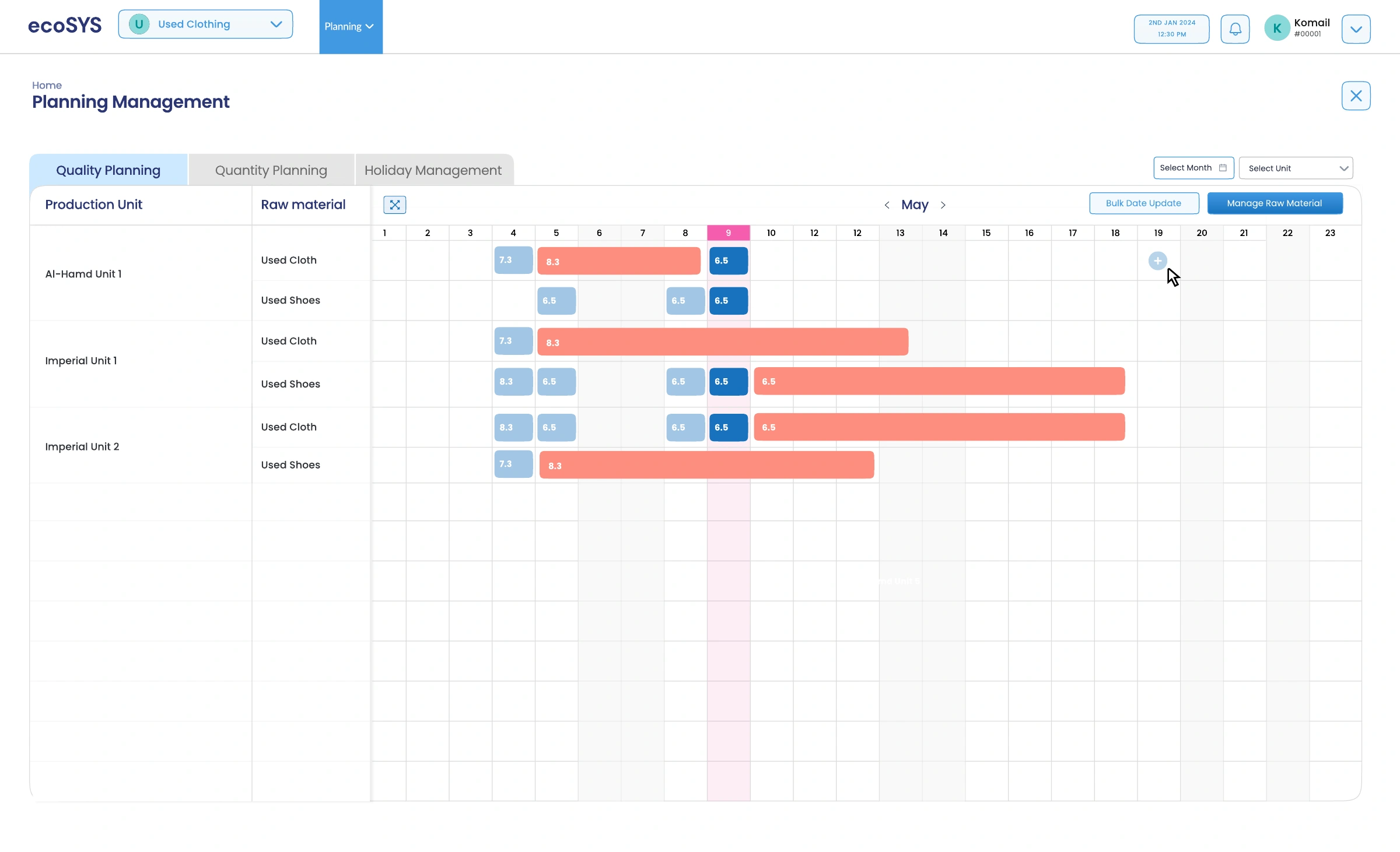 Ecosys interface design